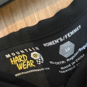 Mountain Hardwear Women's Black Track Pants with Yellow Logo